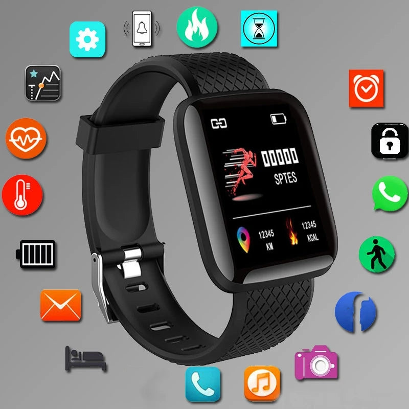 Smartwatch masculino e feminino relógios de pulso relógio inteligente mensagem monitor de fitness pulseira presente aniversário relógio eletrônico para xiaomi huawei